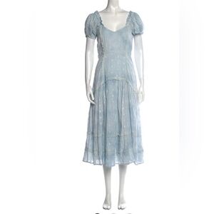 LoveShackFancy Jeanette Midi Dress - EUC, Medium (Designer Size 2)